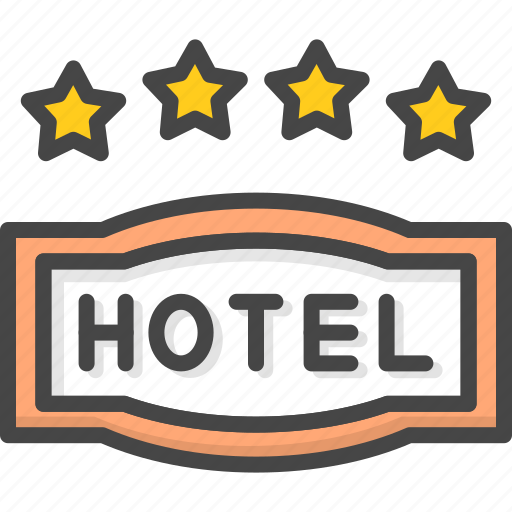 Filled, four, hotel, outline, service, star icon - Download on Iconfinder