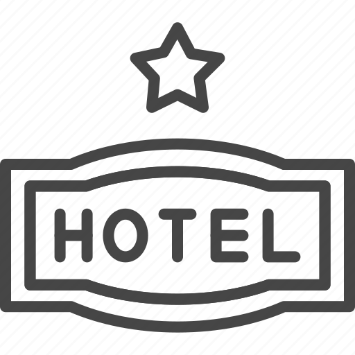 Hotel, line, outline, service, star icon - Download on Iconfinder