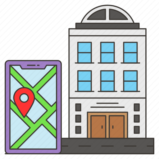 Hotel, building, location, luxury, mobile navigation icon - Download on Iconfinder