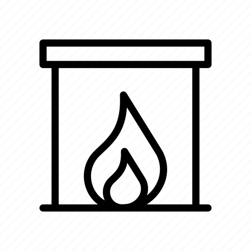 Burn, fire, fireplace, flame, hot icon - Download on Iconfinder
