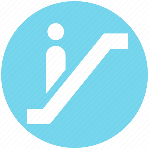 Down, escalator, level, lift, staircase, stairs icon - Download on Iconfinder