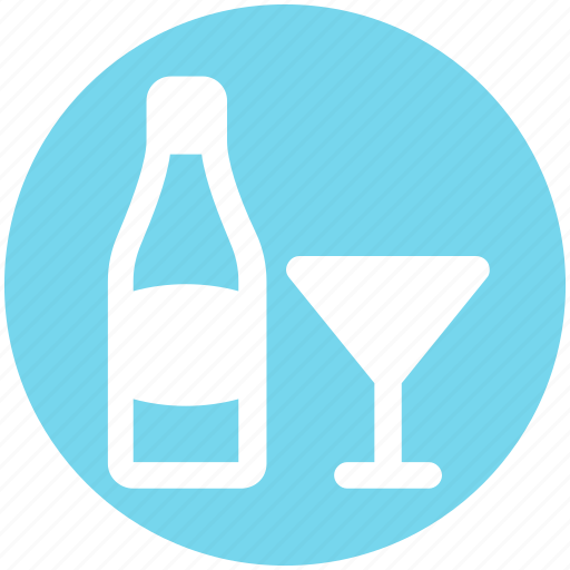 Bottle, bottle and glass, drinks, glass, wine, wine glass icon - Download on Iconfinder