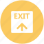 exit, exit arrow, exit sign, exit signal, house door, out sign 