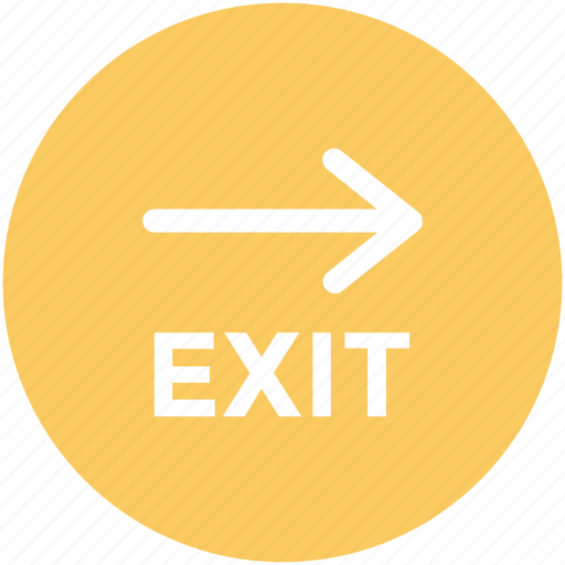 Exit, exit arrow, exit sign, exit signal, house door, out sign icon - Download on Iconfinder