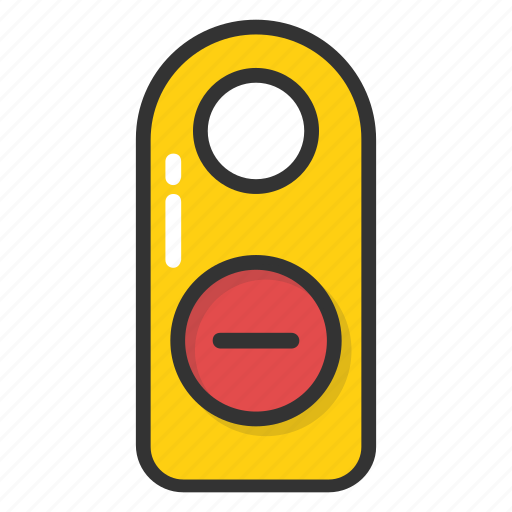 Do not disturb door sign, door hanger, door hanger tag, door hanging sign, door knob icon - Download on Iconfinder
