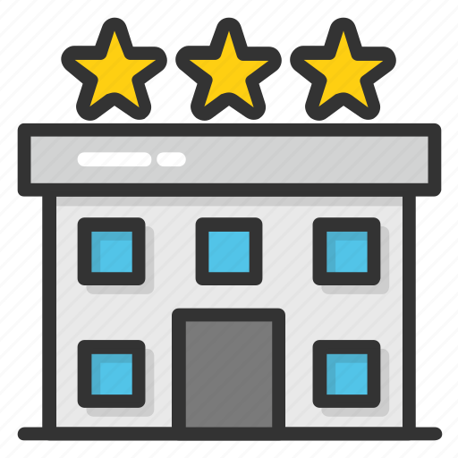 Hotel benefits, hotel comforts, standard class hotel, three star hotel, three star services icon - Download on Iconfinder