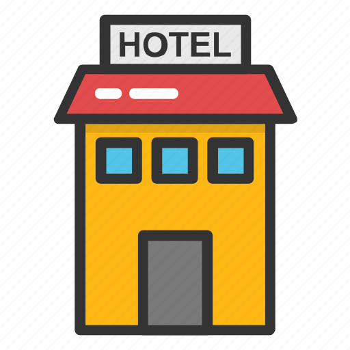 Hotel, hotel building, motel, tourist guest house, tourist home icon - Download on Iconfinder