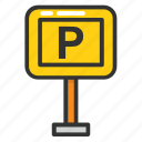 parking, parking area, parking sign, parking space, parking zone