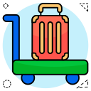 luggage, trolley, cart, pushcart, handcart, wheelbarrow