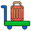 luggage, trolley, cart, pushcart, handcart, wheelbarrow 