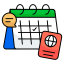 schedule, planner, almanac, calendar, travel