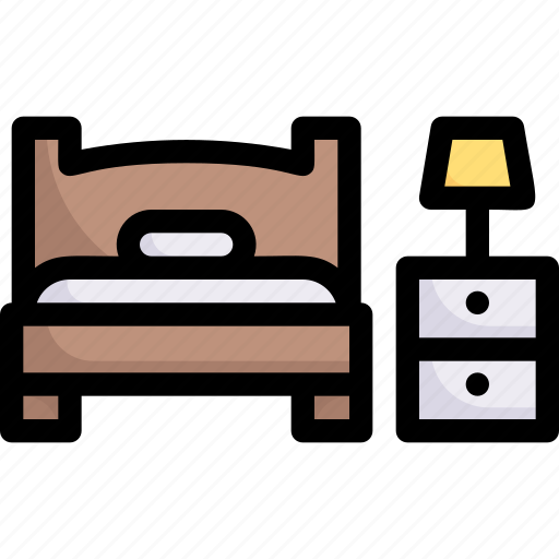 Bedroom, holiday, hotel, resort, single bed, traveling, vacation icon - Download on Iconfinder