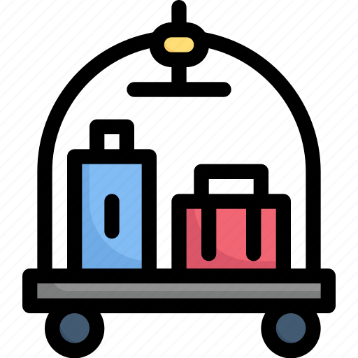 Bellboy, holiday, hotel, resort, traveling, trolley bag, vacation icon - Download on Iconfinder