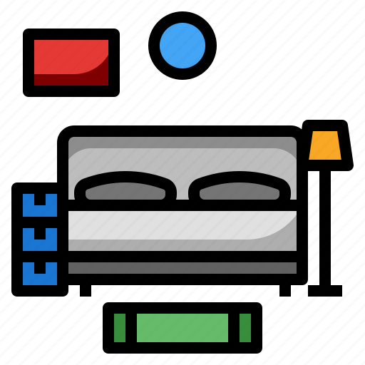 Bed, bedroom, hotel, pillow, room icon - Download on Iconfinder