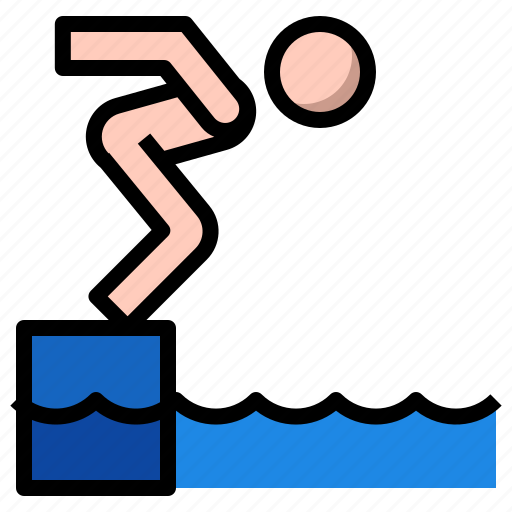 Jump, pool, summer, swimming, water icon - Download on Iconfinder