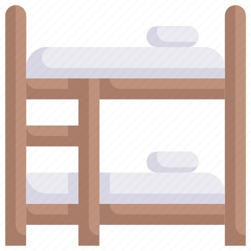 Bunk bed, dormitory room, holiday, hotel, resort, traveling, vacation icon - Download on Iconfinder
