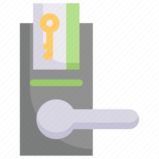 Door, holiday, hotel, resort, smart keycard, traveling, vacation icon - Download on Iconfinder