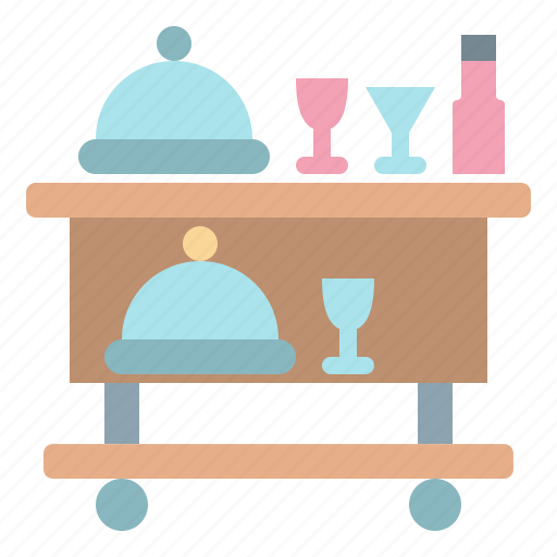 Hotel, trolley, foodtrolley, food, service icon - Download on Iconfinder