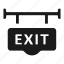 exit, sign, wayfinding 
