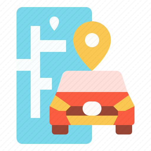 Application, car, gps, rent, service, transportation, vehicle icon - Download on Iconfinder