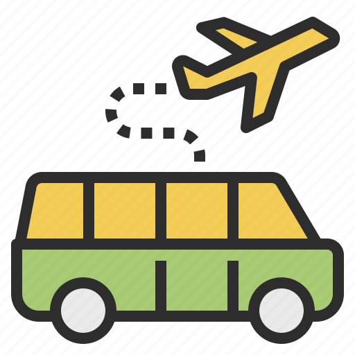 Airport, car, shuttle, transportation icon - Download on Iconfinder