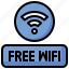 free, wifi, hotel, service, signal, communications 