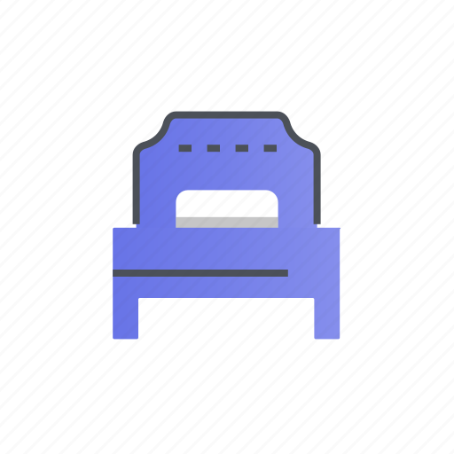 Bed, single, furniture, room icon - Download on Iconfinder