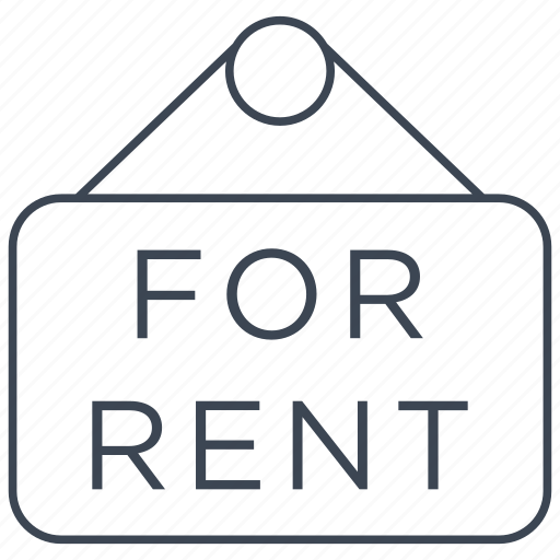 Rent, estate, home, house, for rent, property, sign icon - Download on Iconfinder