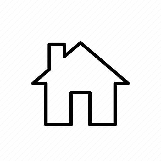Empty, house, with, door, and, chimney icon - Download on Iconfinder