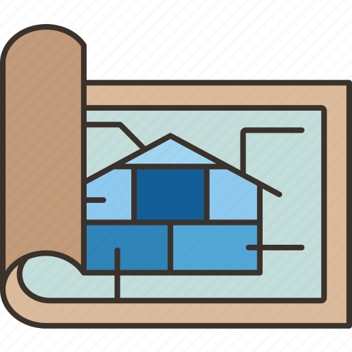 House, plan, building, architectural, drawing icon - Download on Iconfinder