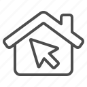 house, home, smart home, cursor arrow, real estate, building