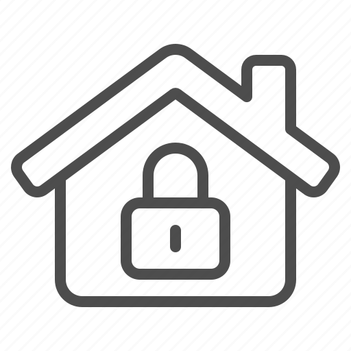 House, home, lock, locked, home security icon - Download on Iconfinder