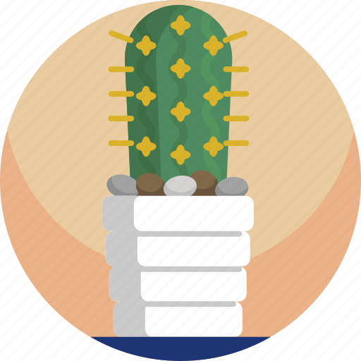 Cactus, decorative, house, illustration, modern, plants, vase icon - Download on Iconfinder