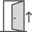 arrow, door, entrance, exit