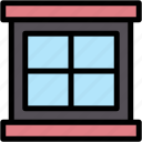 window, glass, frame, furniture, and, household, interior