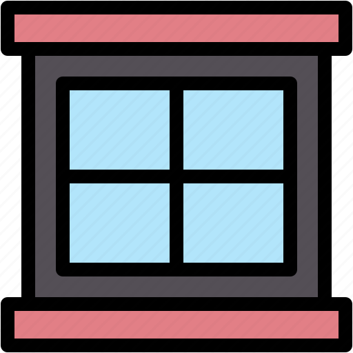 Window, glass, frame, furniture, and, household, interior icon - Download on Iconfinder
