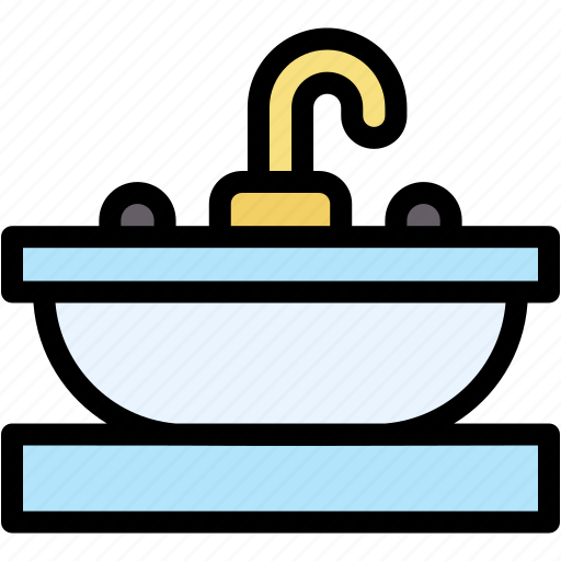 Sink, bathroom, plumbing, washbasin, basin icon - Download on Iconfinder