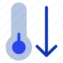 1, temperature, arrow, down, household, thermometer