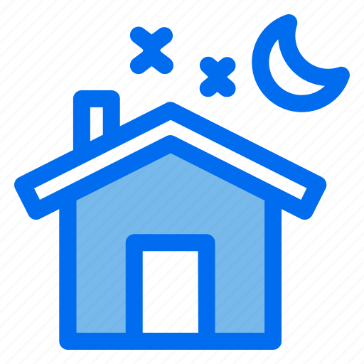 1, house, night, household, home, building icon - Download on Iconfinder