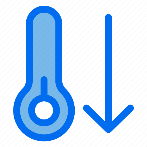 1, temperature, arrow, down, household, thermometer icon - Download on Iconfinder
