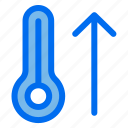 1, temperature, arrow, up, household, thermometer