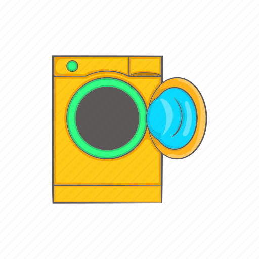 Appliance, cartoon, clean, equipment, laundry, machine, wash icon - Download on Iconfinder