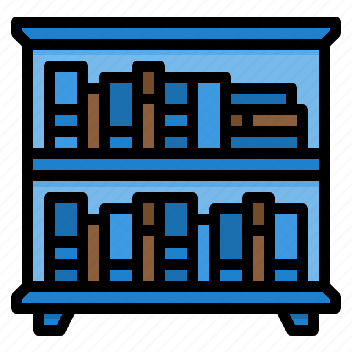 Bookcase, books, bookshelves, library, shelves icon - Download on Iconfinder