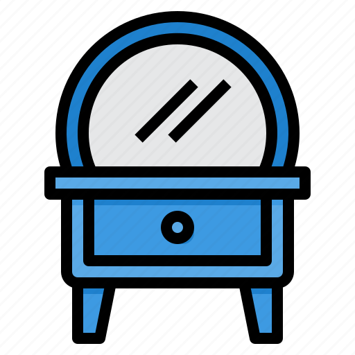 Dresser, dressing, furniture, mirror, table icon - Download on Iconfinder