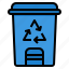 bin, can, garbage, recycle, trash 