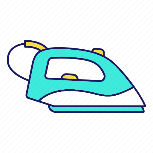 Appliance, electric, iron, ironing, laundry, steam, steam generating icon - Download on Iconfinder
