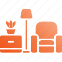 furniture, interior, living, living room, room, sofa, table