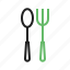 cutlery, food, fork, metal, restaurant, silver, spoon 