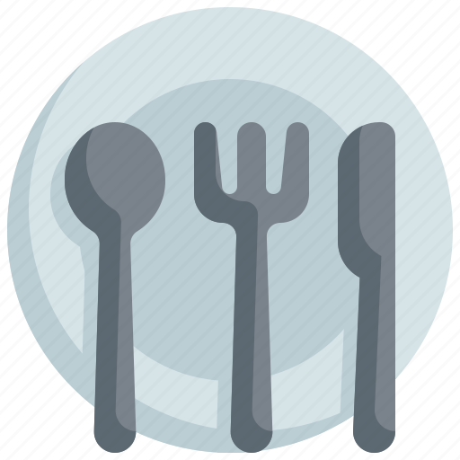 Plate, dish, kitchen, food, cooking, meal, cook icon - Download on Iconfinder