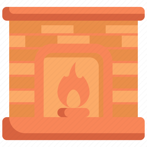 Fireplace, fire, chimney, household, furniture, interior icon - Download on Iconfinder